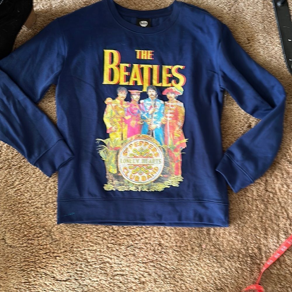 Size Small Beatles Crew Neck Band Sweater